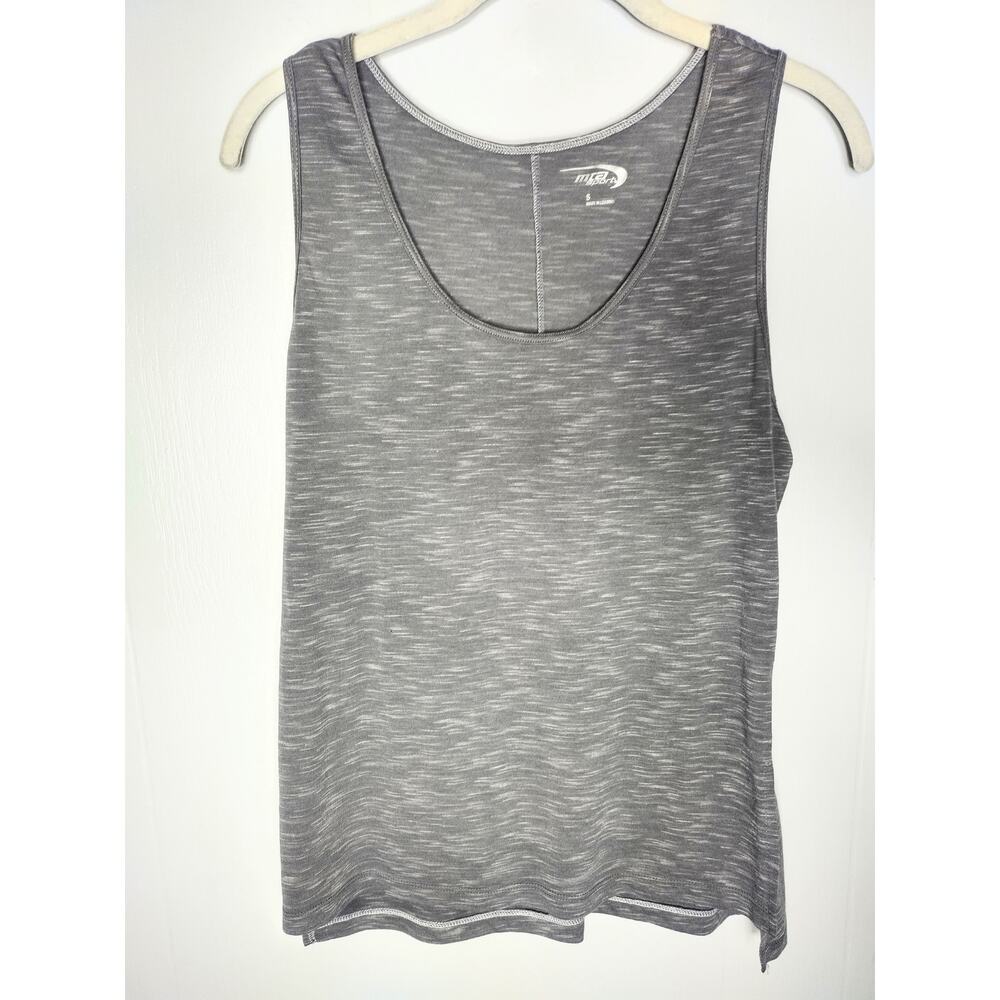 MTA Sports Gray Women Tank Tops Sleeveless with Side Bottom Slit